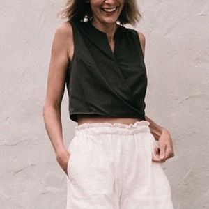 Like new ADAY cool down wrap crop top